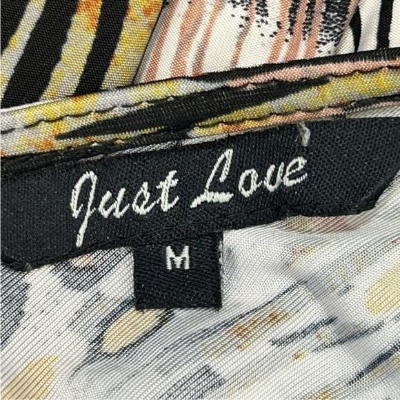 Y2K Vintage 90s Midi Dress Animal Print Just Love Size Medium - Picture 10 of 14